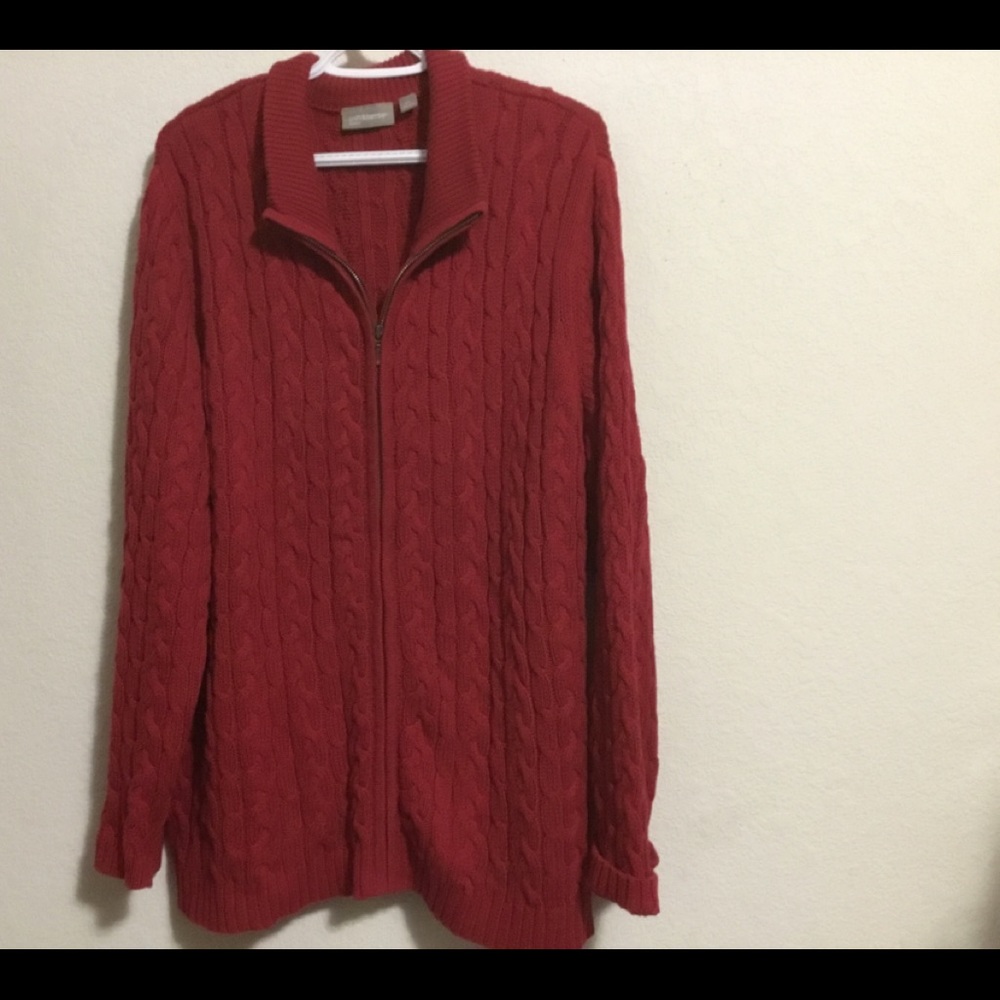 Croft & Barrow Woman’s 3x zip up sweater